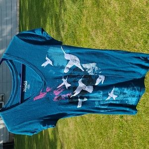 Girl' Blue Bird V-Neck